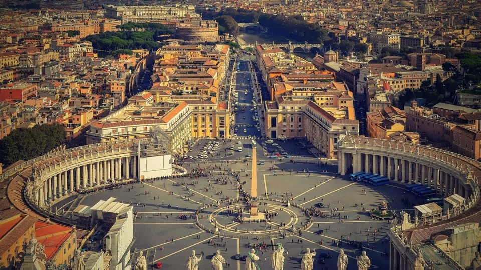 Bernini bronze Baldachin canopy over the high altar of St Peter's Basilica